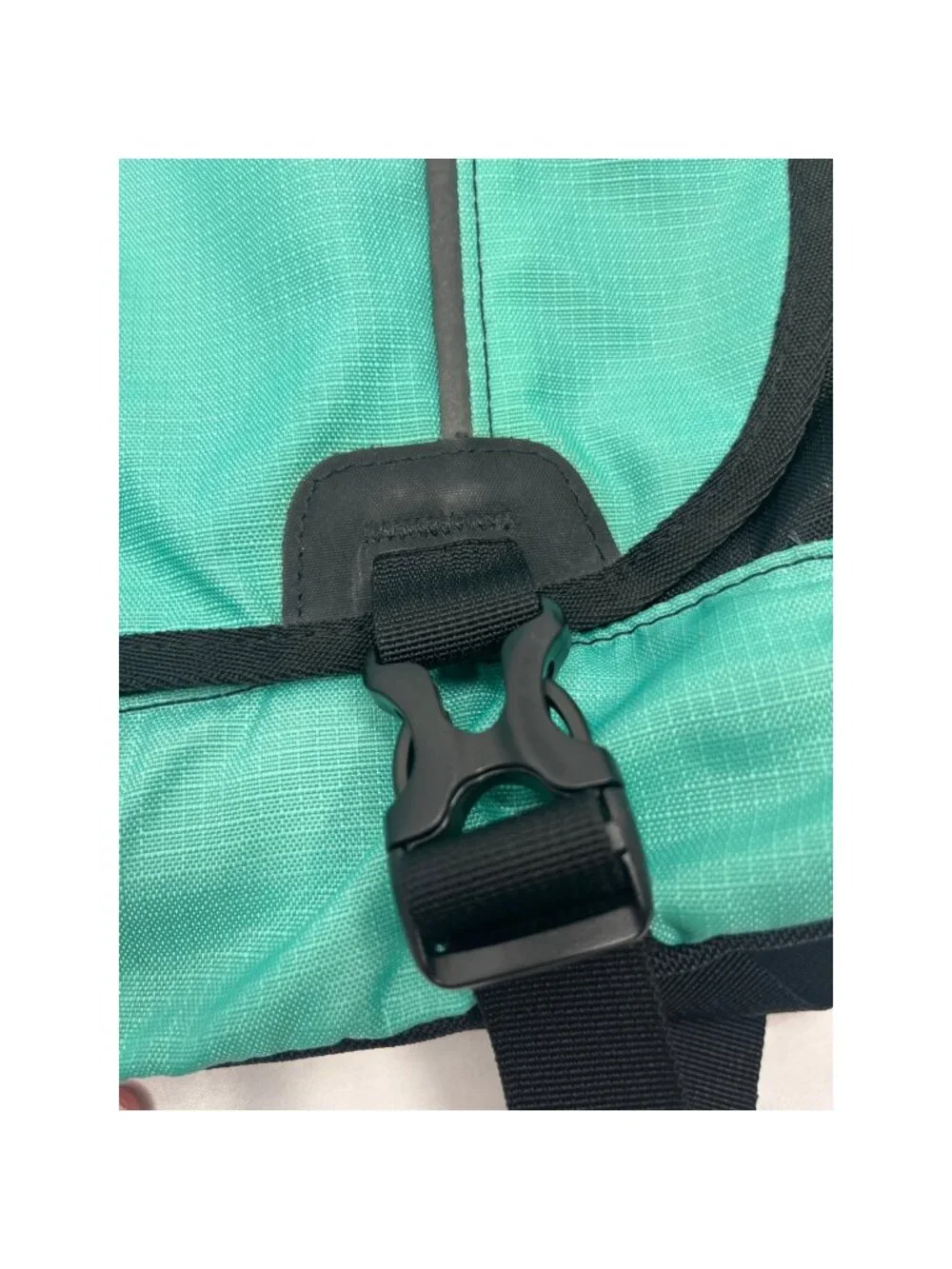 L.L.Bean Teal Black Nylon Messenger Bag Crossbody Travel Organizer